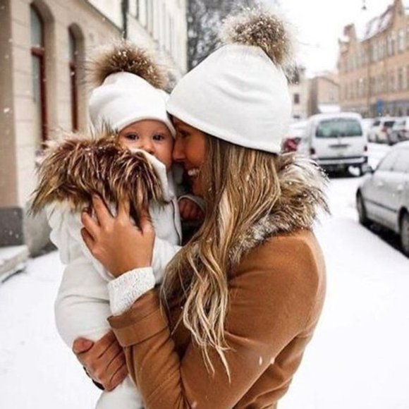 Accessories - REAL FUR CASHMERE POM POM SLOUCHY BEANIE HAT